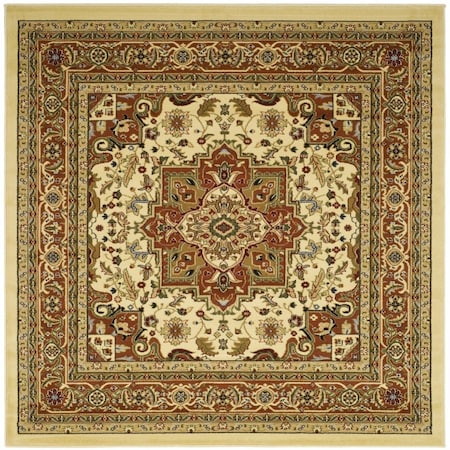 Safavieh Lyndhurst Square Area Rug, Ivory and Rust - 10 x 10 ft. LNH330R-10SQ